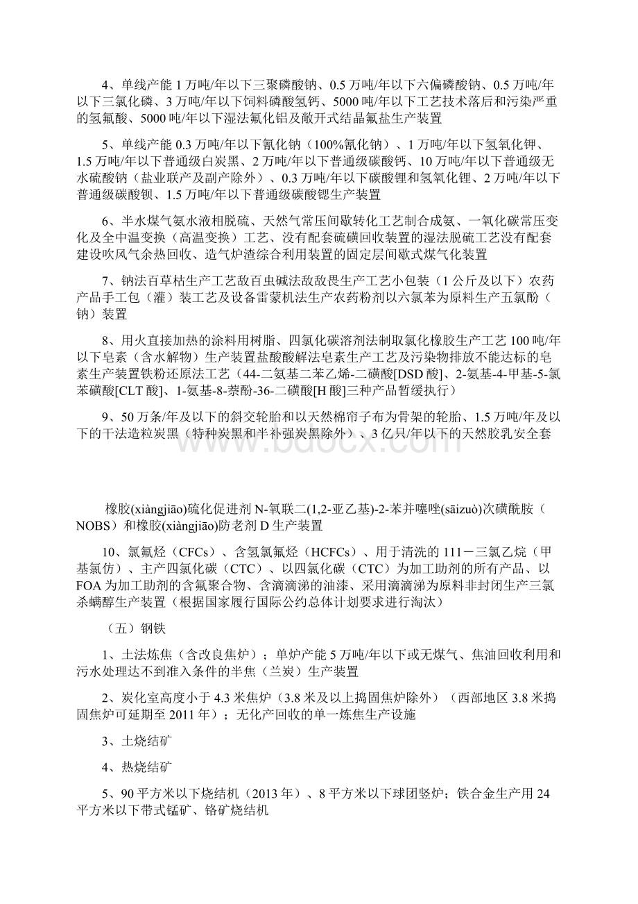 国家明令淘汰的落后生产工艺装备落后产品目共15页.docx_第3页