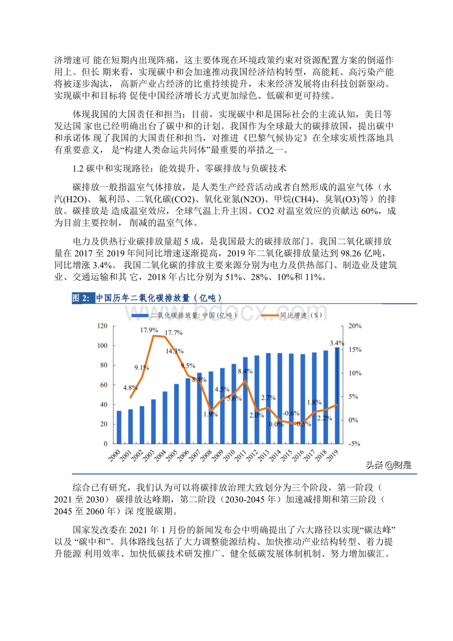 碳中和专题研究报告碳中和背景下的路径指引及行业展望Word下载.docx_第3页