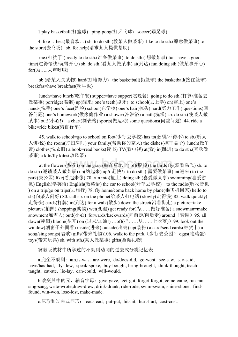 冀教版小学六年级英语总复习资料.docx_第3页