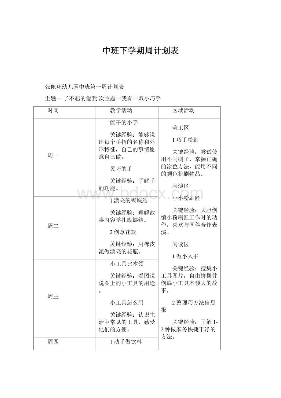 中班下学期周计划表.docx_第1页