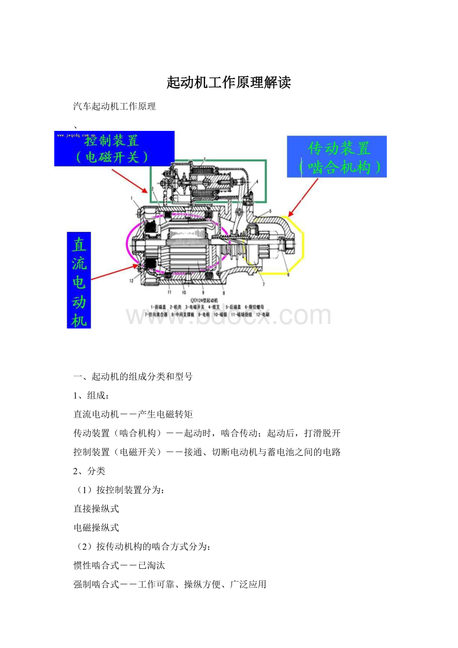 起动机工作原理解读.docx_第1页