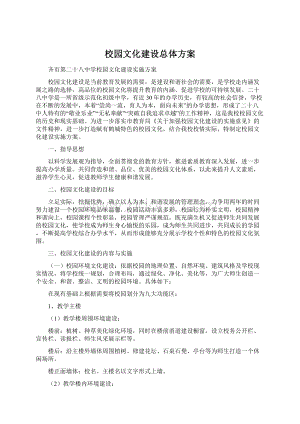 校园文化建设总体方案Word格式文档下载.docx