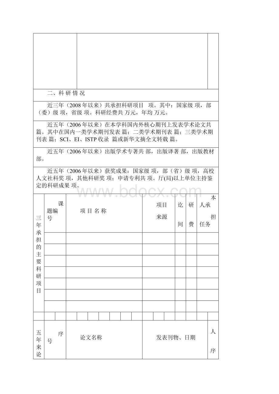 博士研究生导师申请表Word格式文档下载.docx_第3页