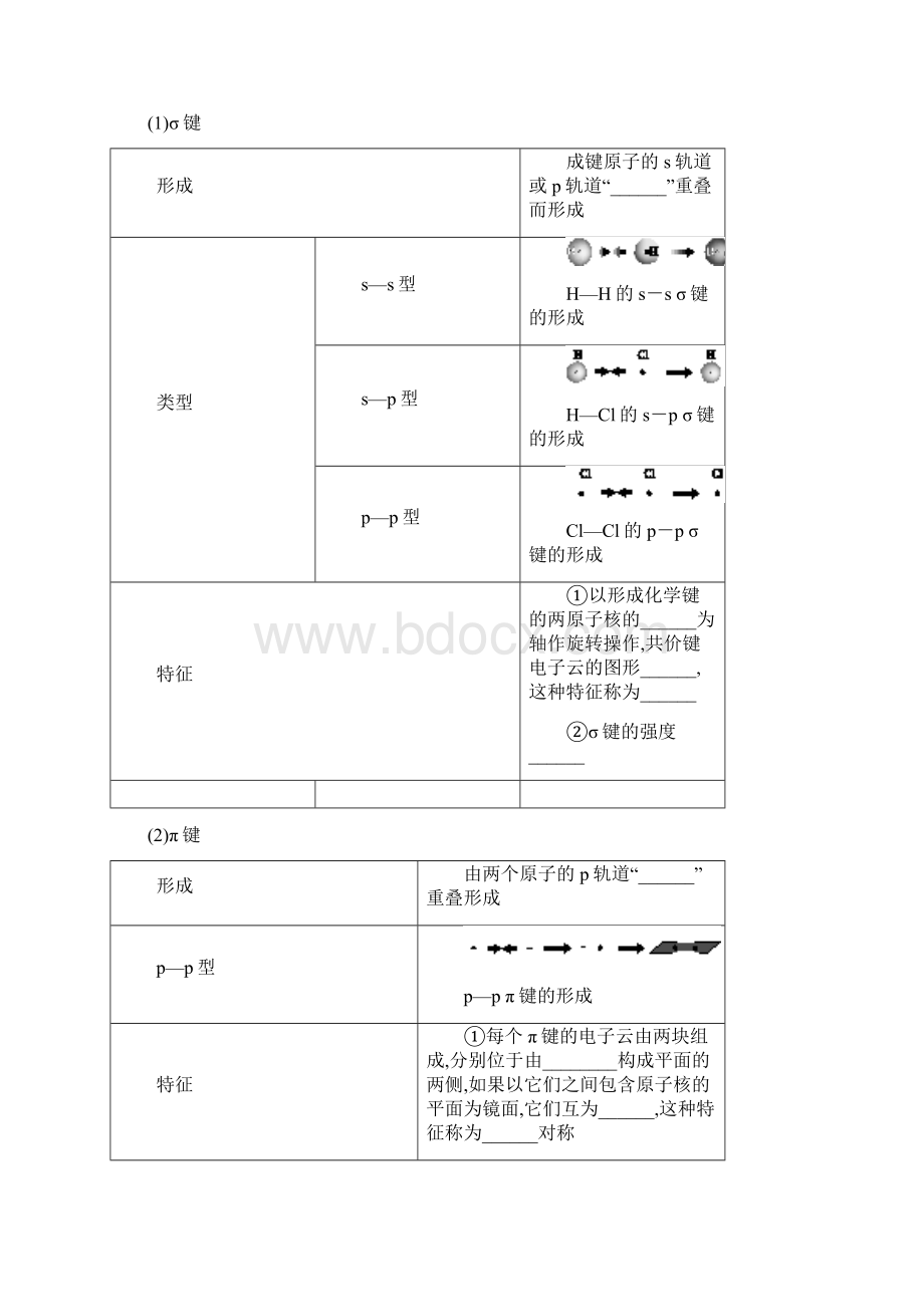 新教材高中化学第二章分子结构与性质第一节共价键学案新人教版选择性必修2Word格式.docx_第2页