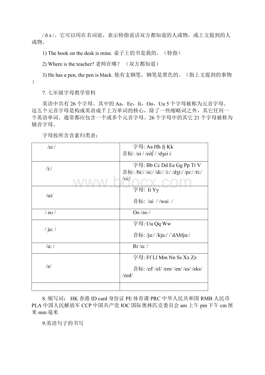 学年人教版新目标英语七年级上册全册复习资料.docx_第3页