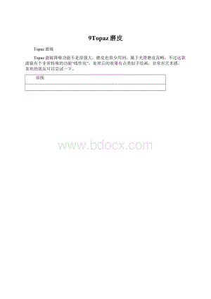 9Topaz磨皮Word格式.docx