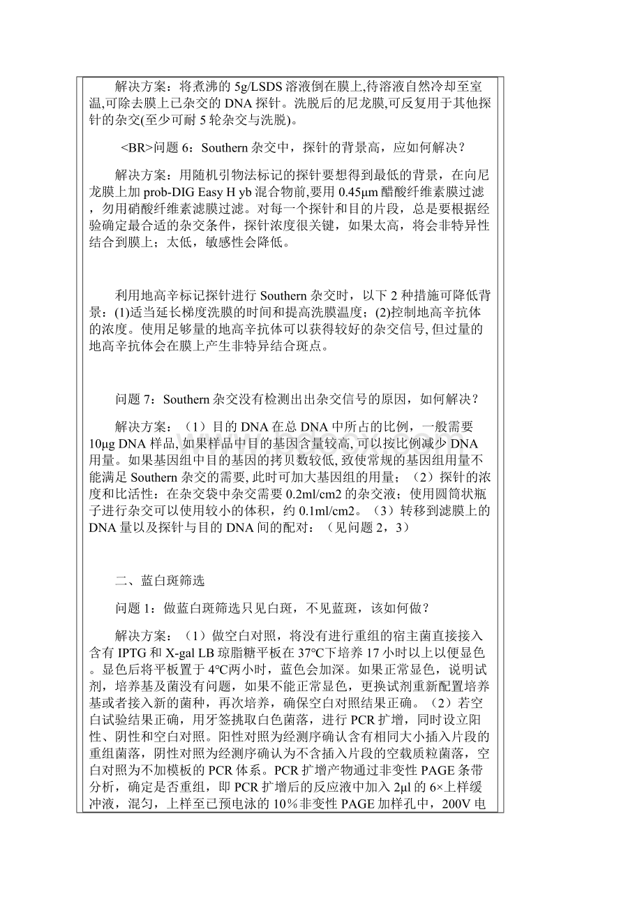 分子生物学试验的常见问题与解决方案以下所有都转自胡老师的新浪.docx_第3页