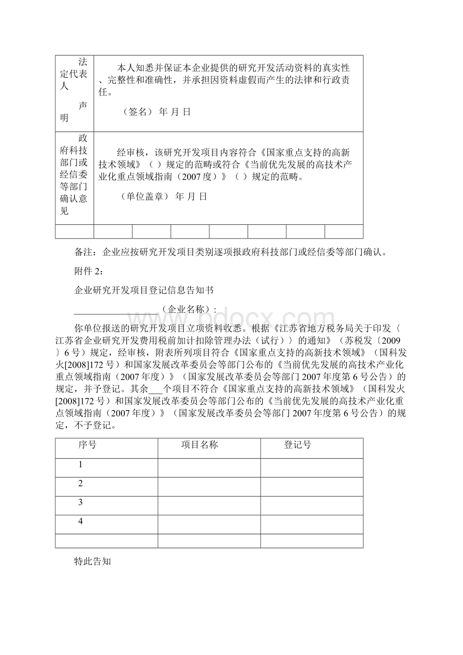 最新企业研发项目确认书及研发项目情况表.docx_第2页