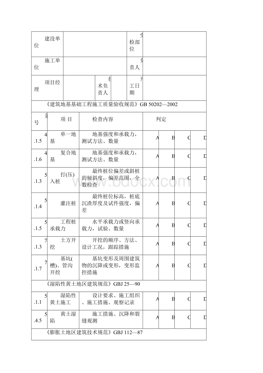 建筑工程施工强制性条文检查记录文本文档格式.docx_第3页