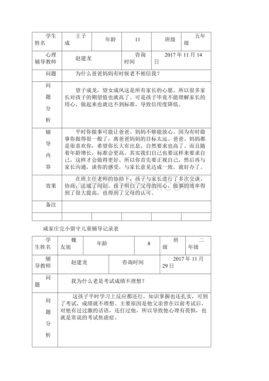 留守儿童心理辅导记录表.docx_第3页