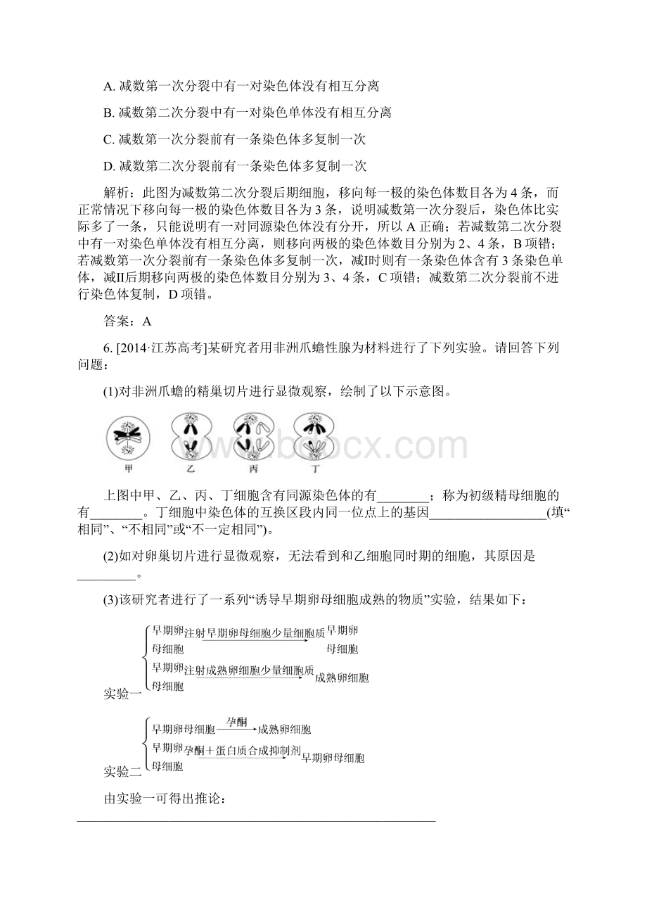 高三生物第一轮总复习 第一编 考点过关练 考点16 减数分裂与受精作用.docx_第3页