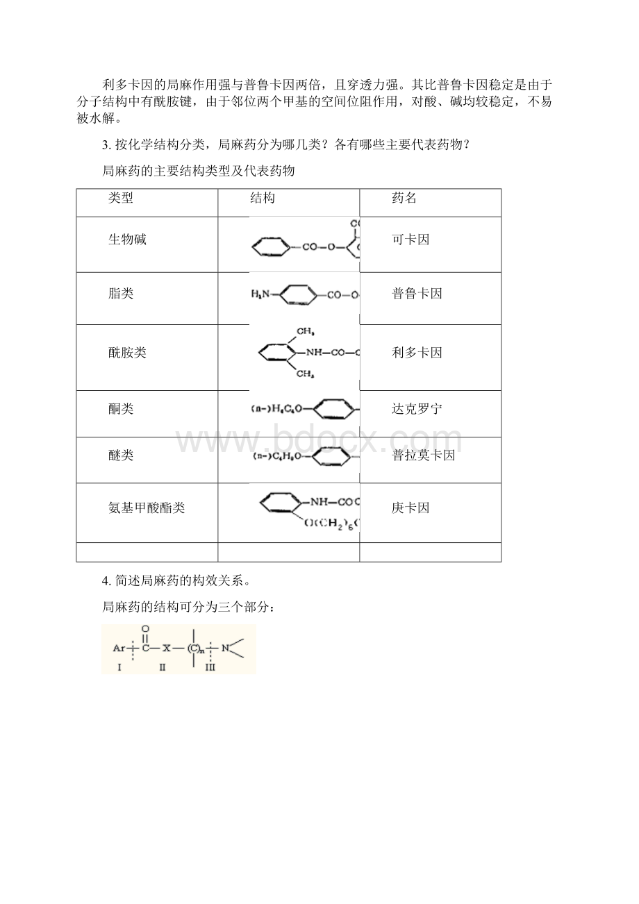 整理药物化学课后作业及课堂练习Word文档下载推荐.docx_第2页