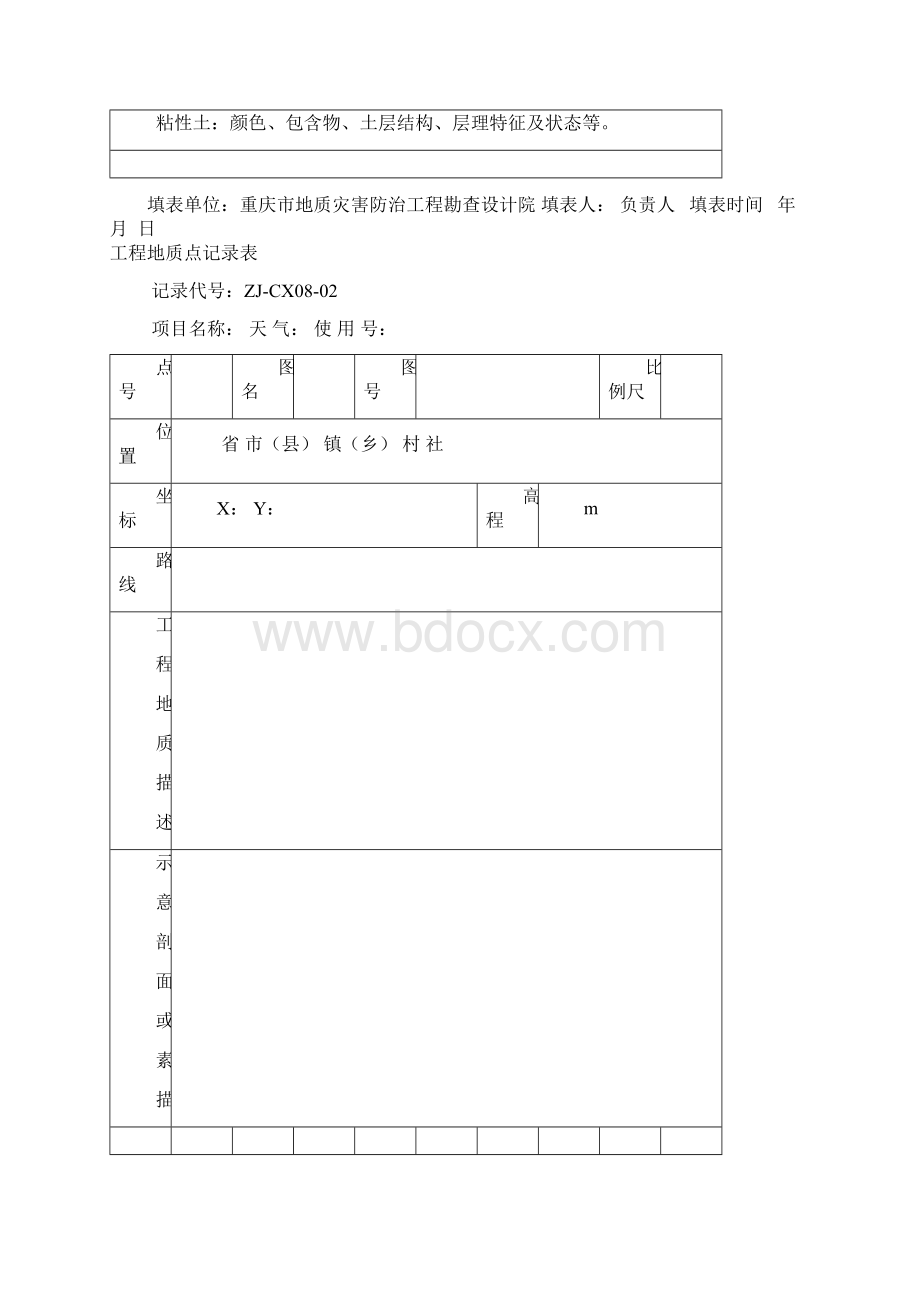 地质点等等记录表.docx_第2页