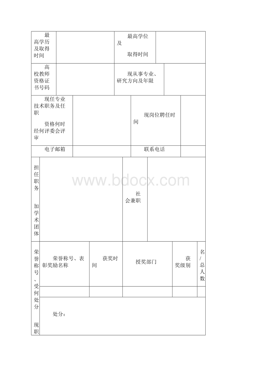 高等学校教师任职资格呈报表.docx_第2页