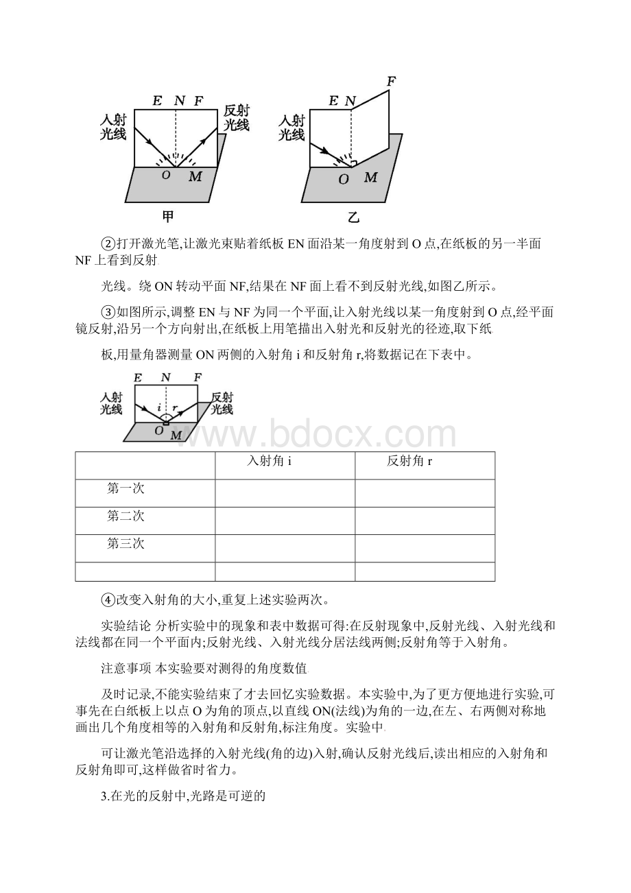 光的反射考点汇总新版新人教版.docx_第3页