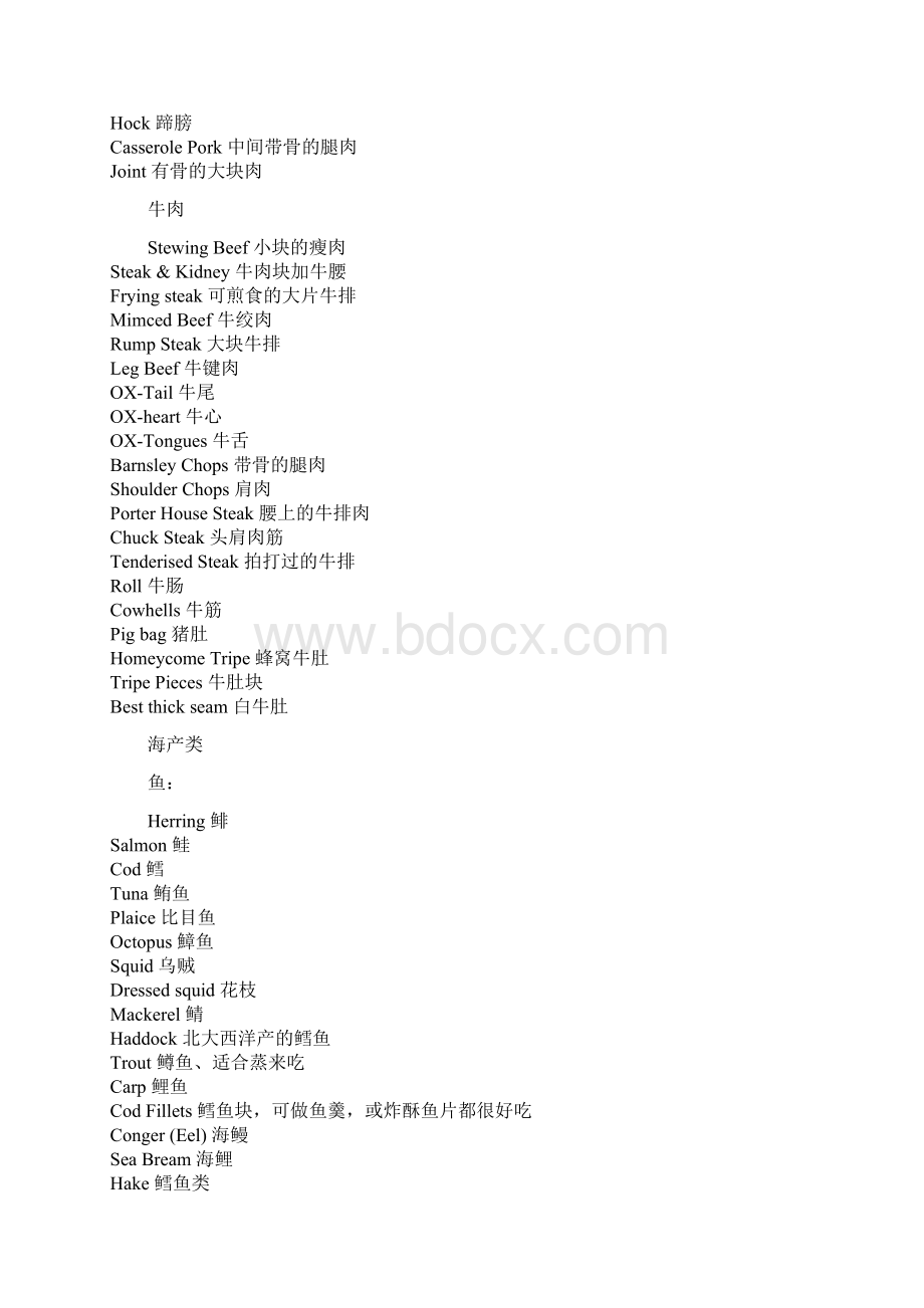 英语分类词汇超市物品名称类Word格式.docx_第2页