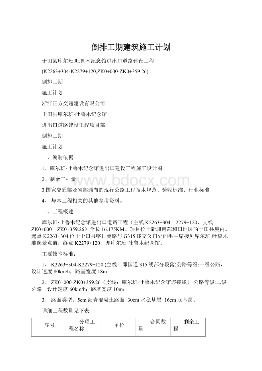 倒排工期建筑施工计划Word文档下载推荐.docx_第1页