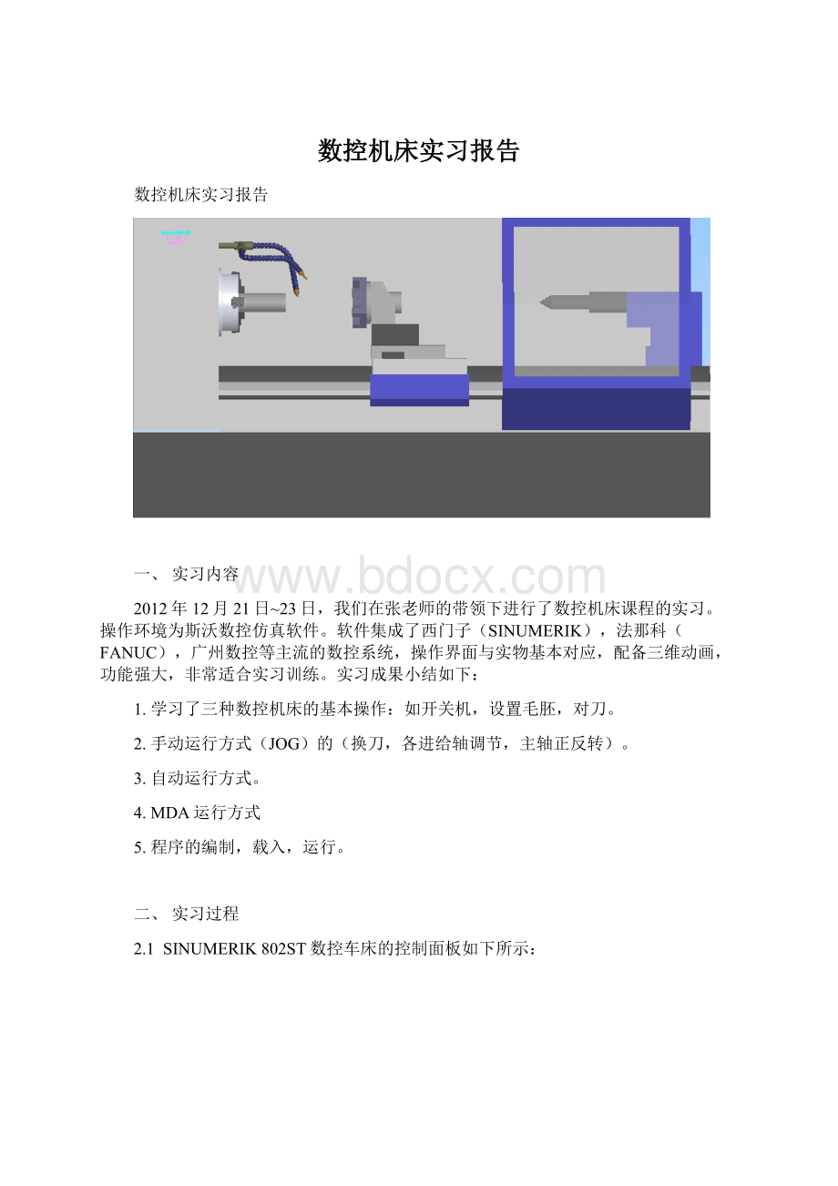 数控机床实习报告.docx_第1页