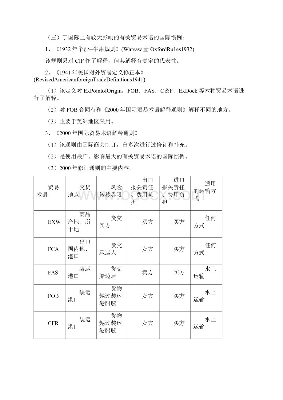 国际贸易常用贸易术语解释及责任.docx_第2页