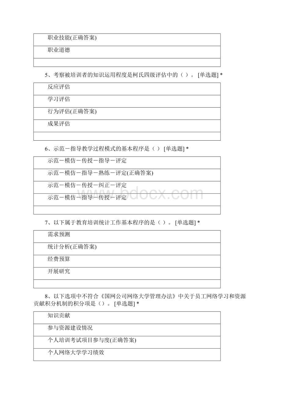 电力第三届培训师竞赛第二次理论考试Word文档下载推荐.docx_第2页