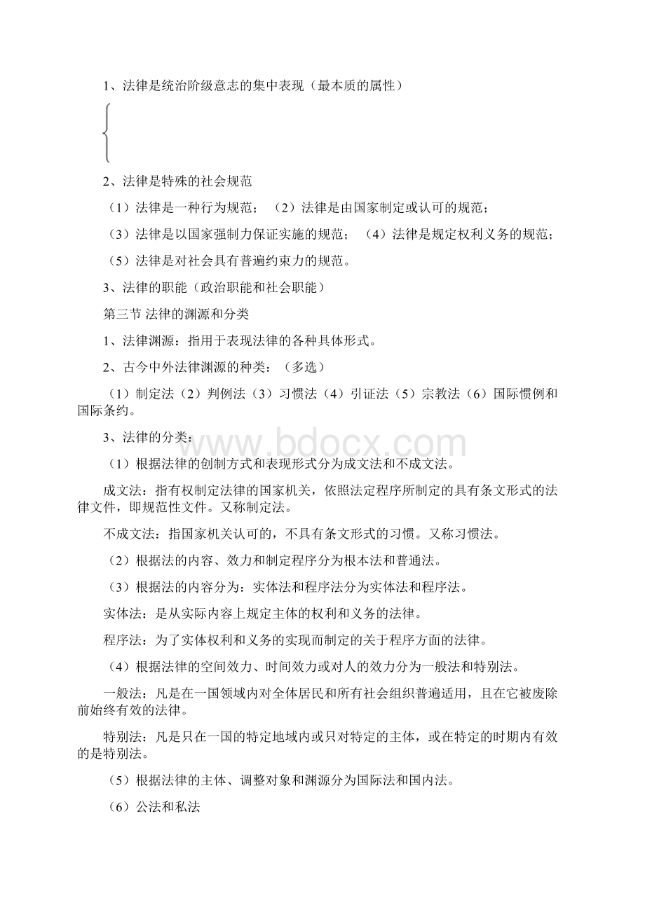 自考法学概论00040试题与复习重点内容.docx_第2页