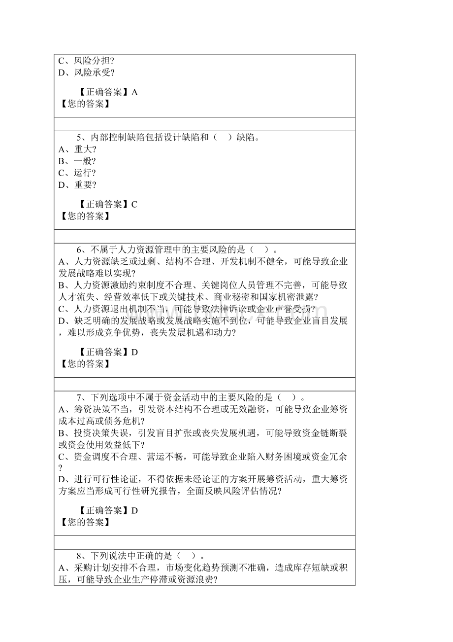 会计继续教育管理会计之内部控制习题及答案Word格式文档下载.docx_第2页