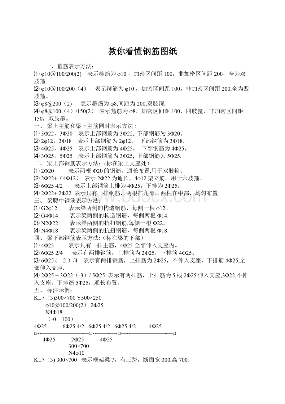 教你看懂钢筋图纸Word下载.docx_第1页