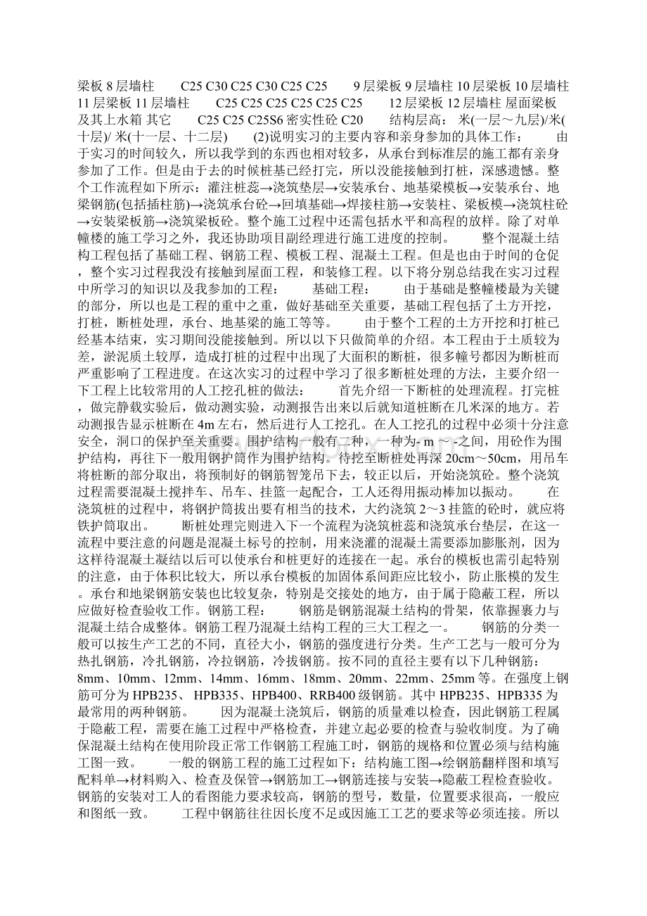 毕业生施工实习报告5000字.docx_第2页