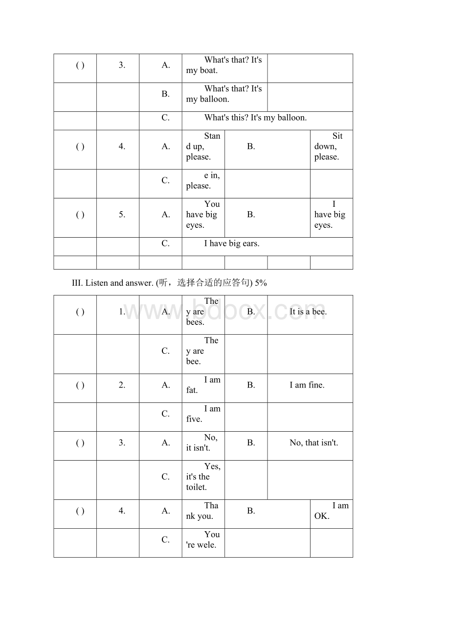 新版上海牛津英语三年级上册期末模拟测试题.docx_第2页