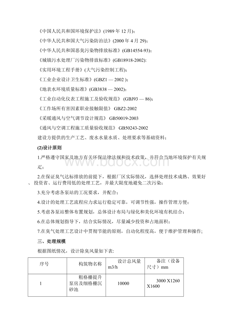 污水处理工程除臭方案报告Word格式文档下载.docx_第2页