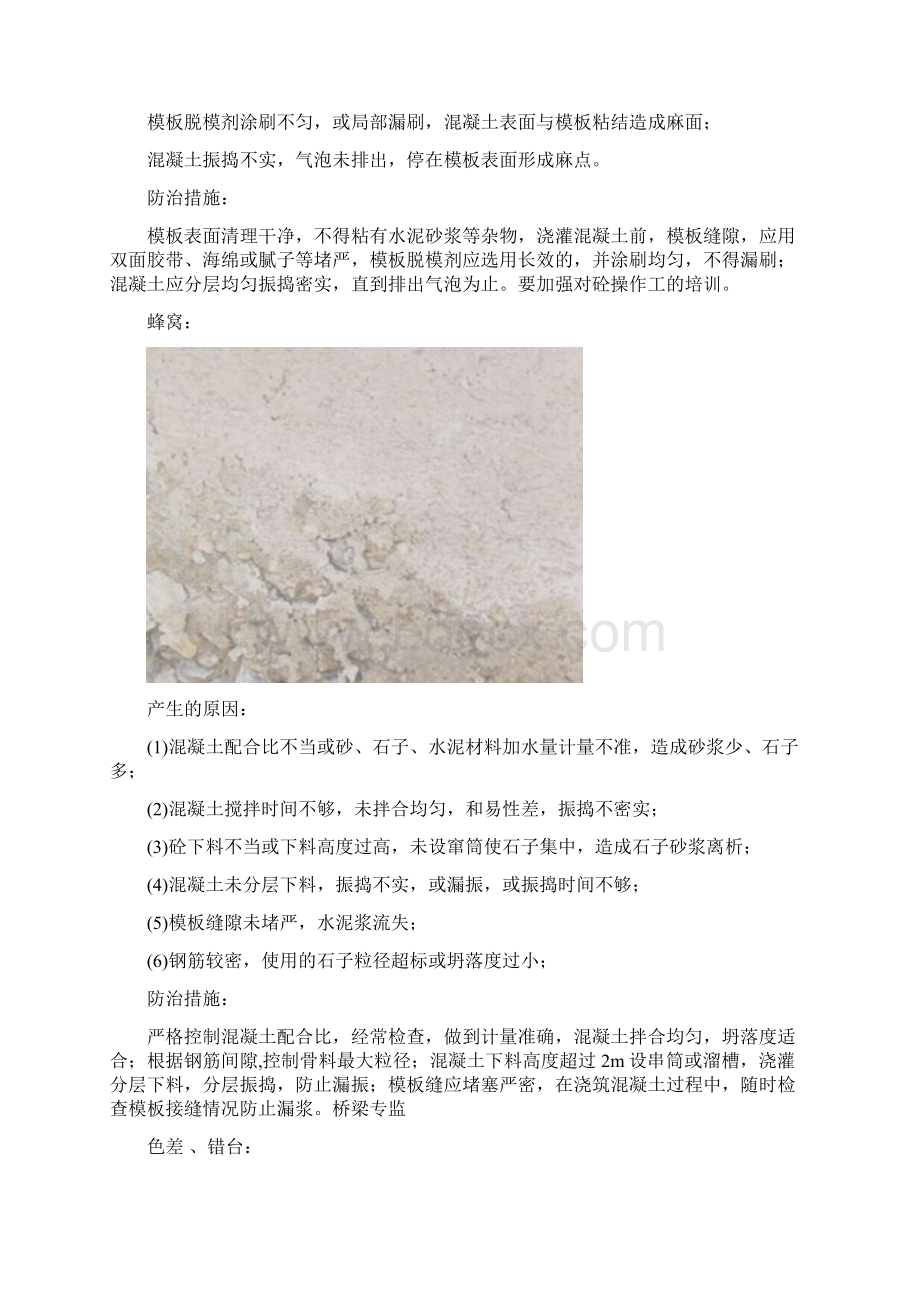 桥梁墩身施工遇到过的病害怎样应对文档格式.docx_第2页