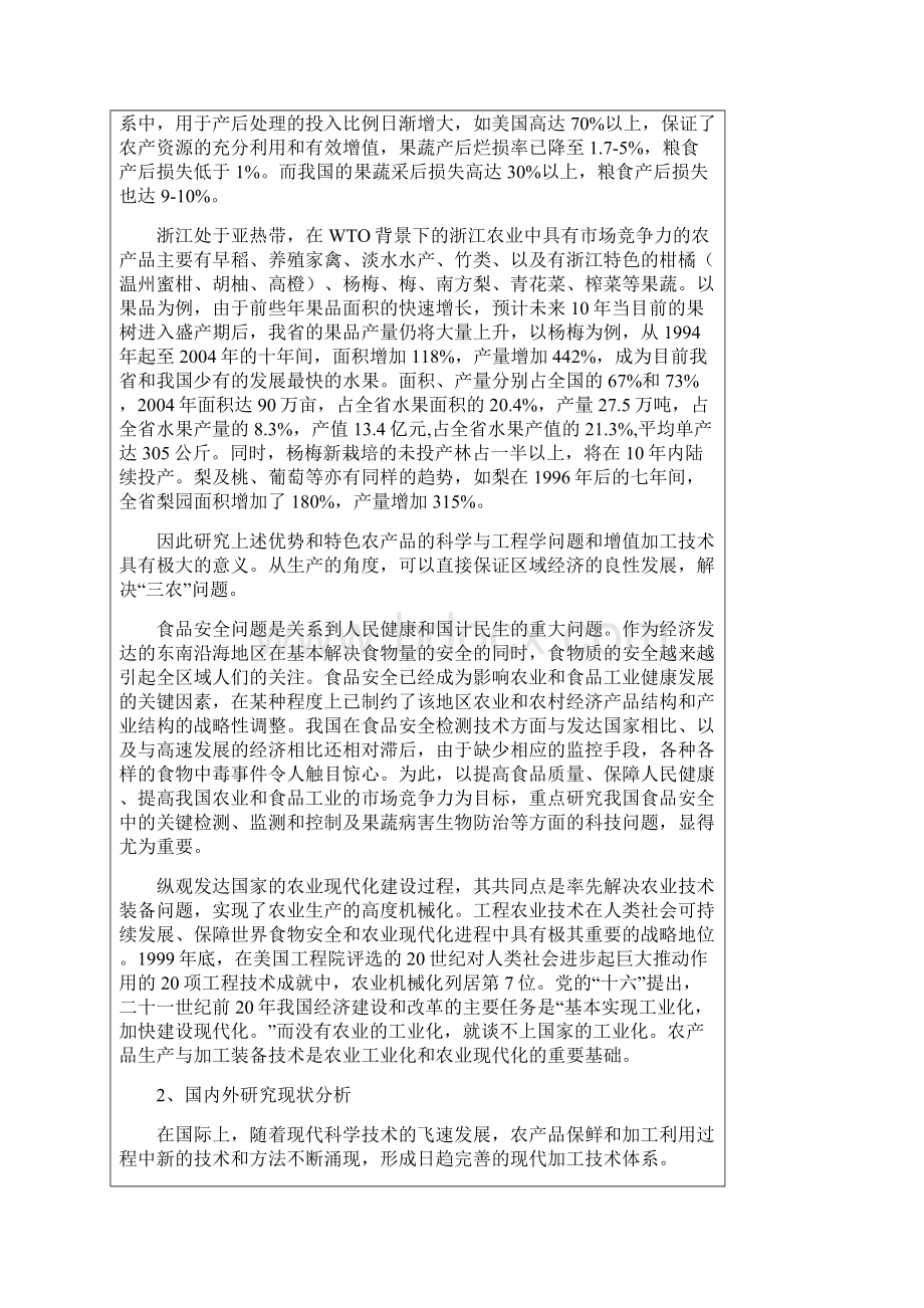 985工程创新平台研究方向项目建议书现代加工农业技术支撑体系研究与开发.docx_第2页