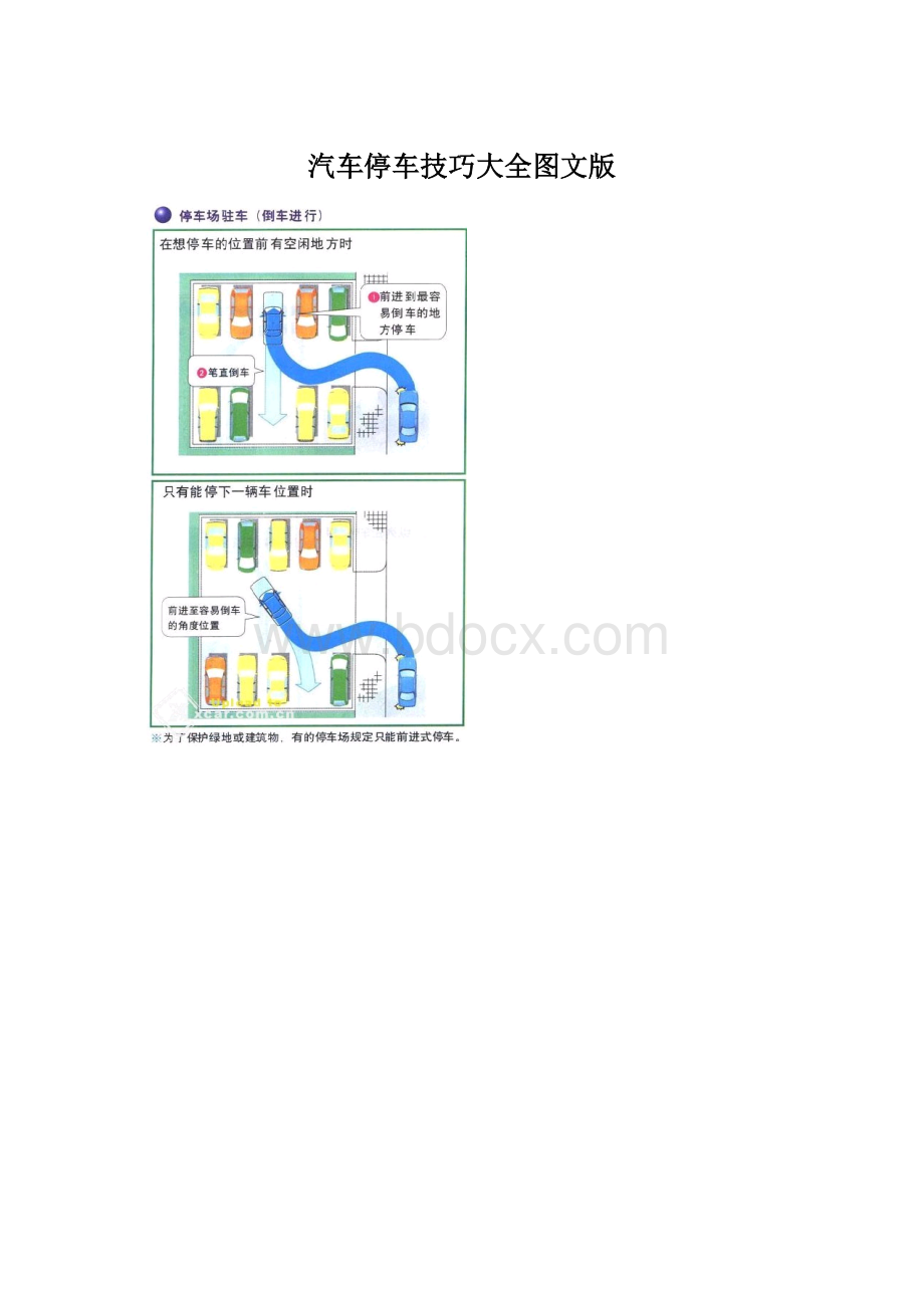 汽车停车技巧大全图文版Word文件下载.docx