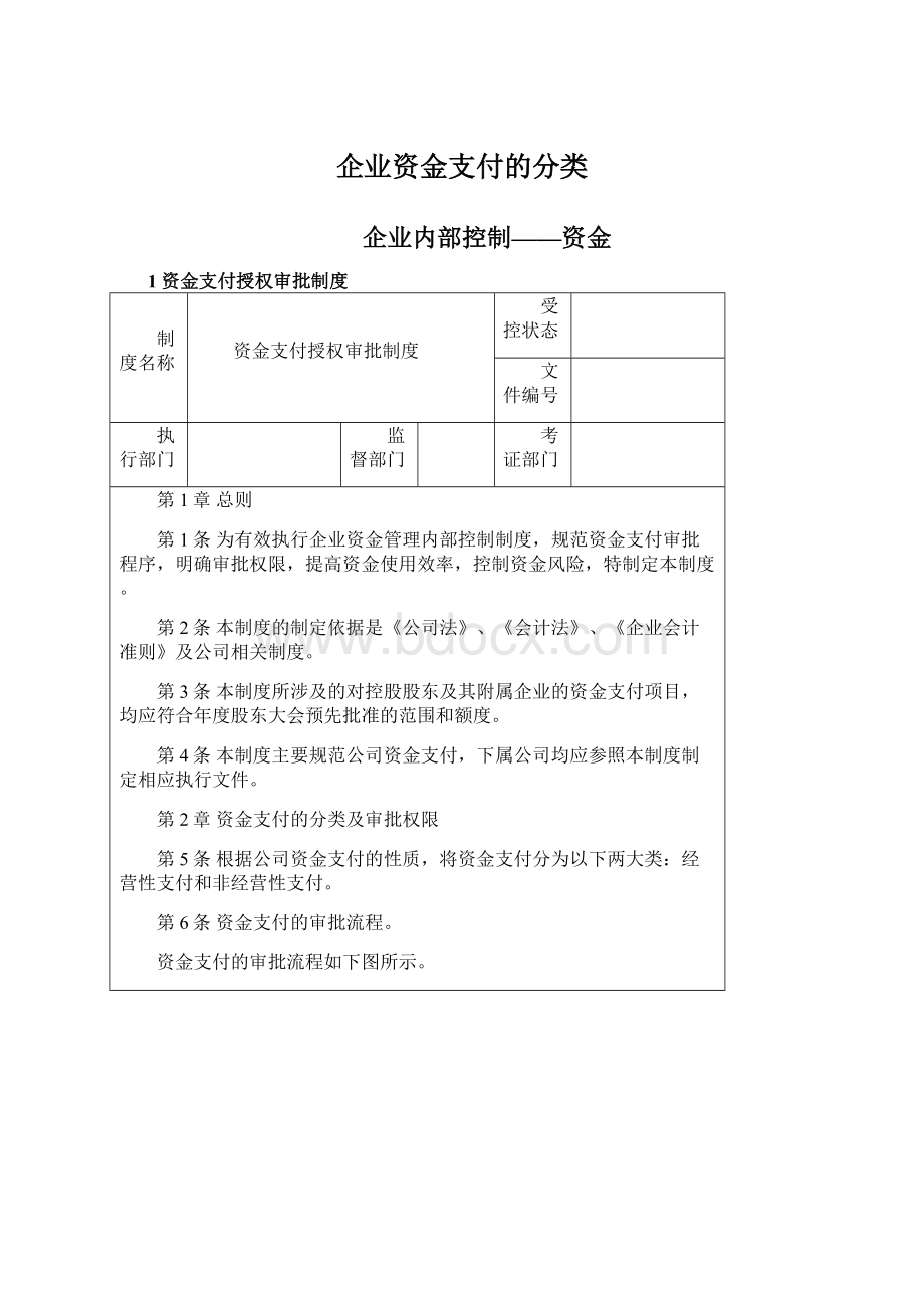 企业资金支付的分类.docx_第1页