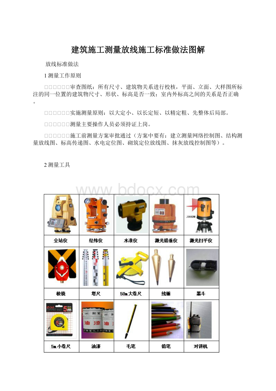 建筑施工测量放线施工标准做法图解文档格式.docx_第1页