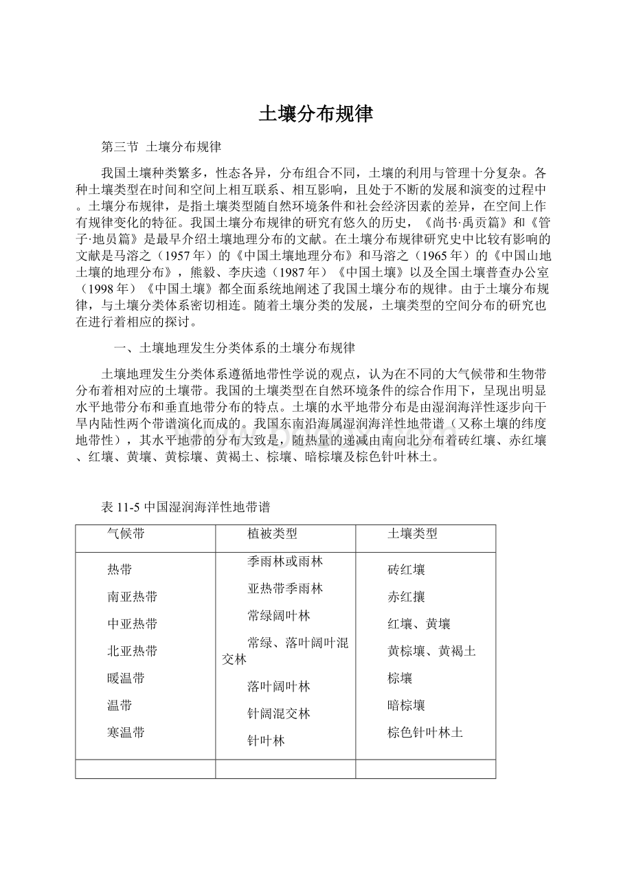 土壤分布规律Word文档下载推荐.docx