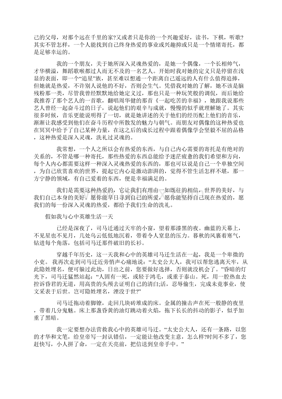 北京卷高考作文二选一 我与英雄的一天Word文档格式.docx_第3页