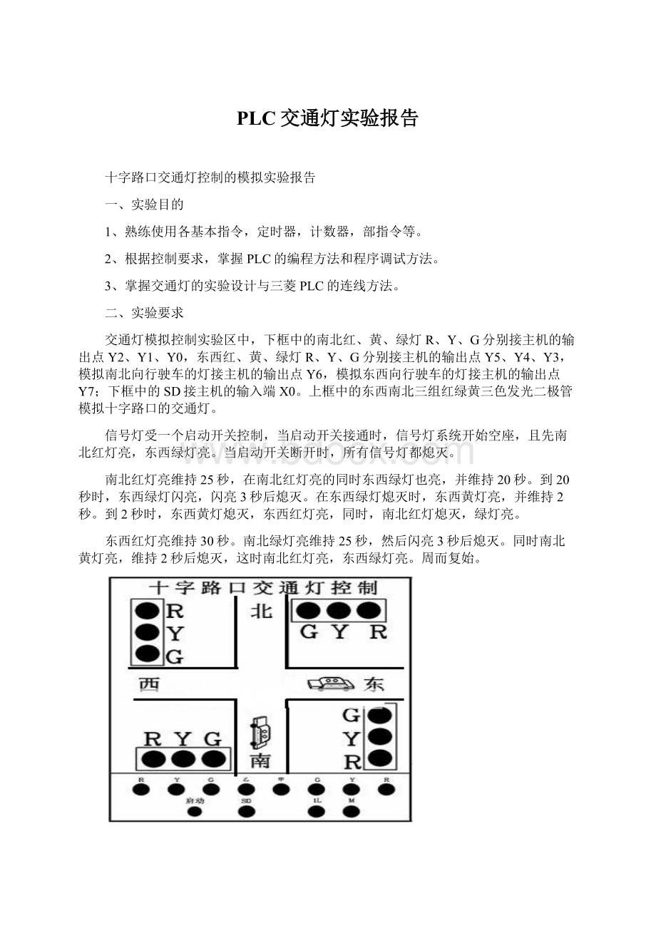 PLC交通灯实验报告.docx_第1页