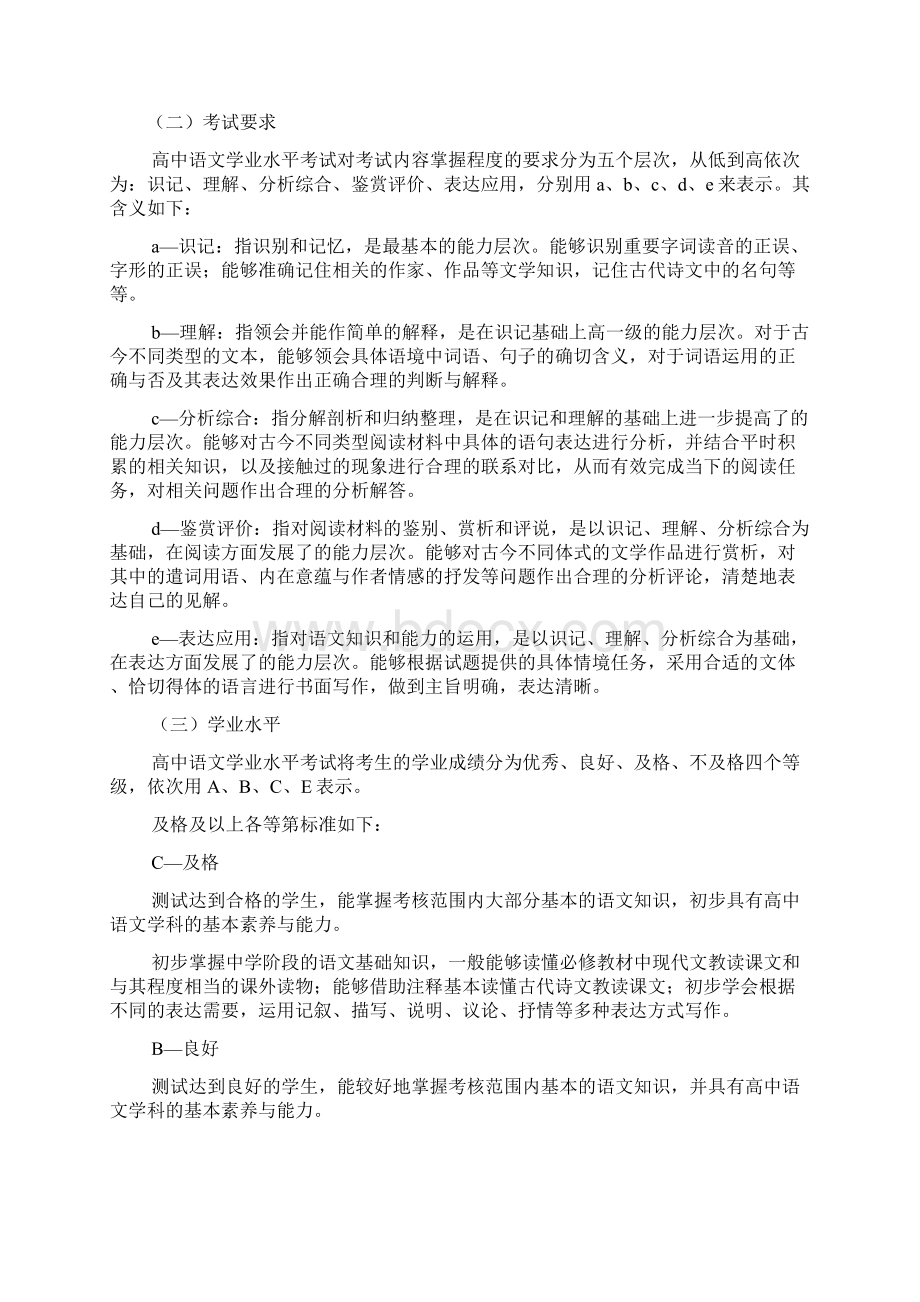 浙江普通高中学业水平考试标准.docx_第2页