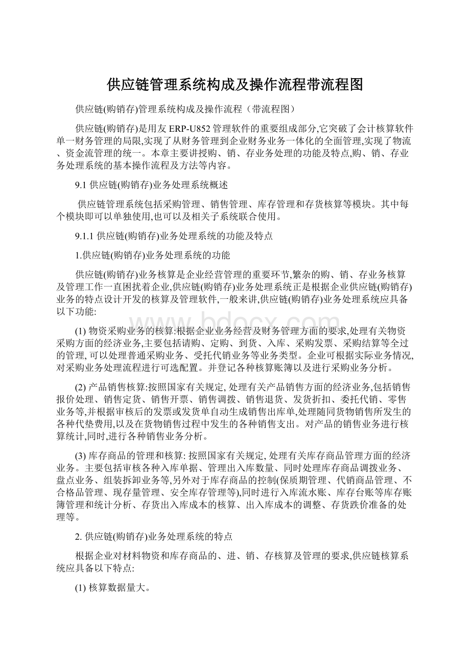 供应链管理系统构成及操作流程带流程图Word文档下载推荐.docx