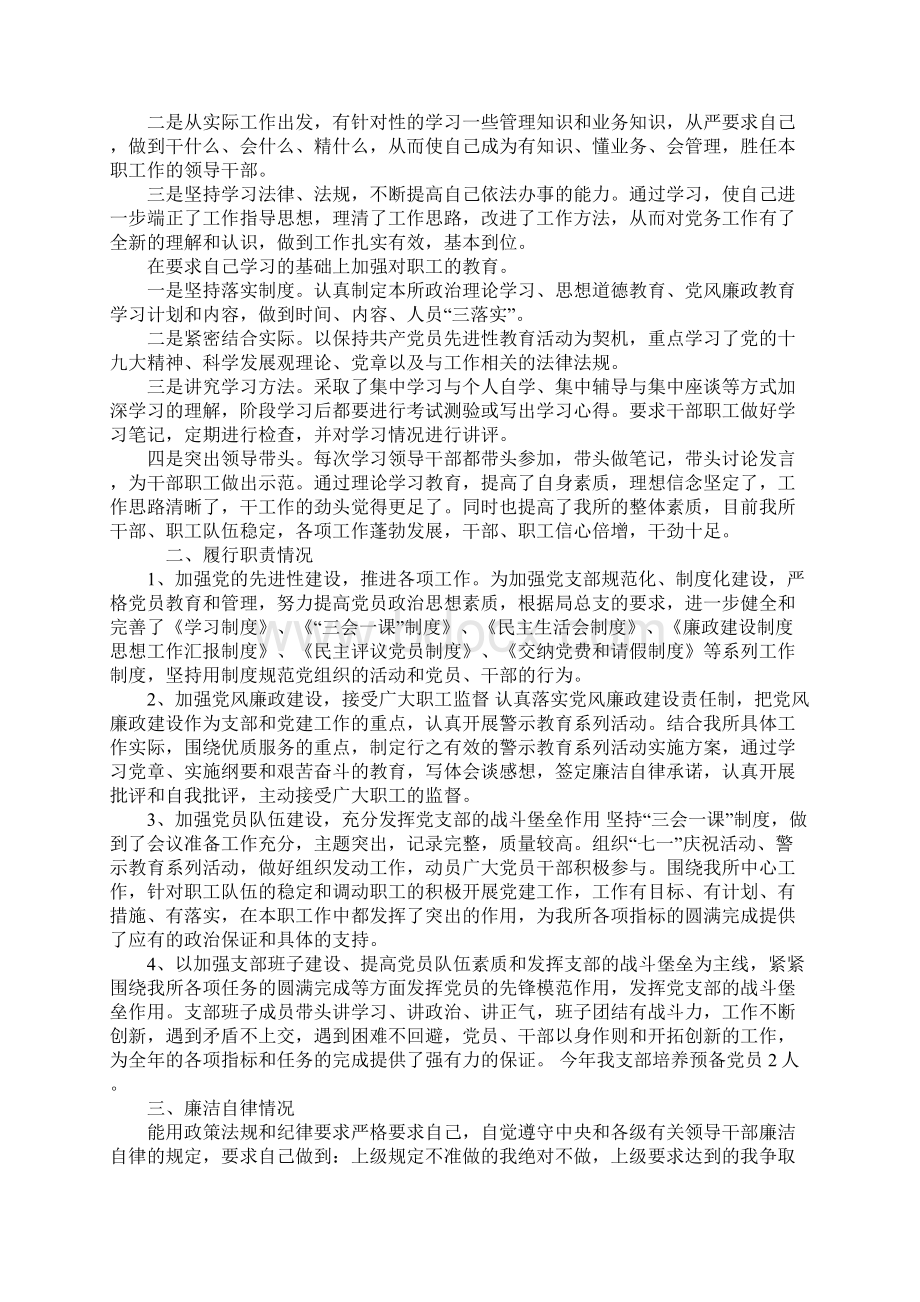 党支部书记个人述职报告范文.docx_第3页