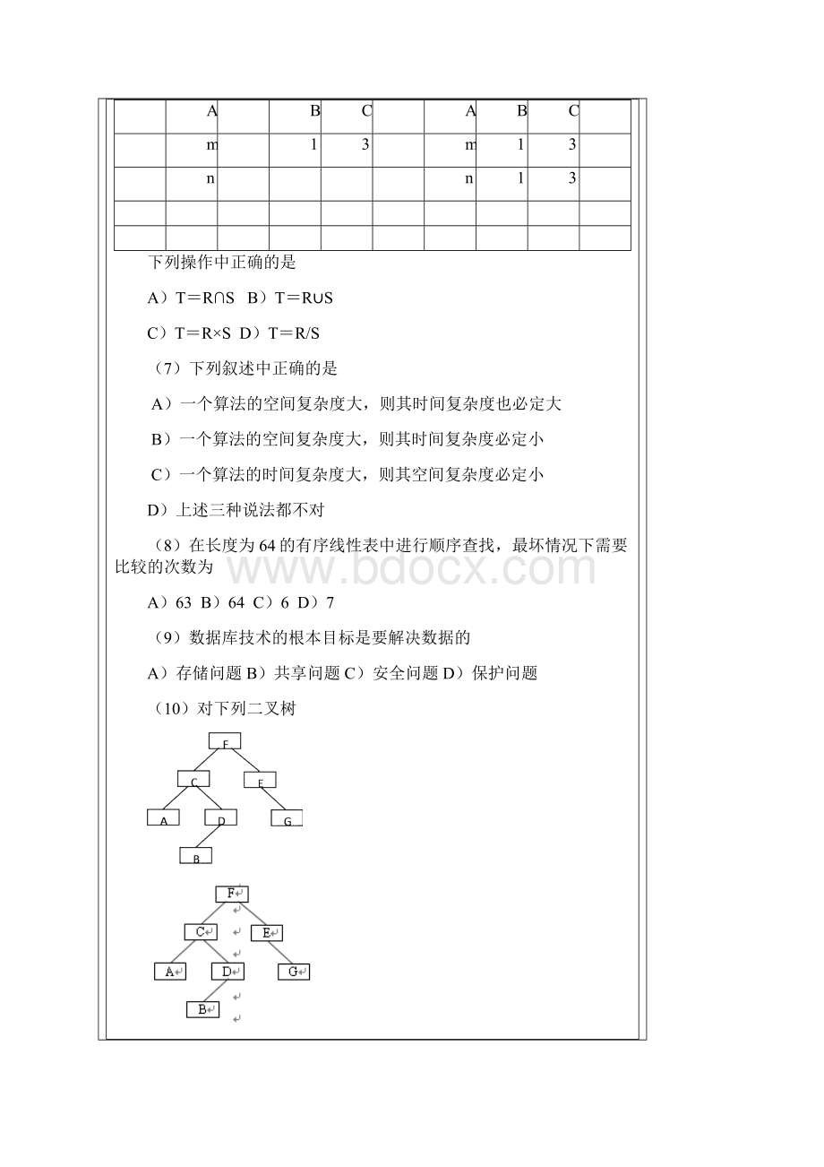 全国计算机等级考试二级笔试样卷Visual Basic语言程序设计.docx_第2页