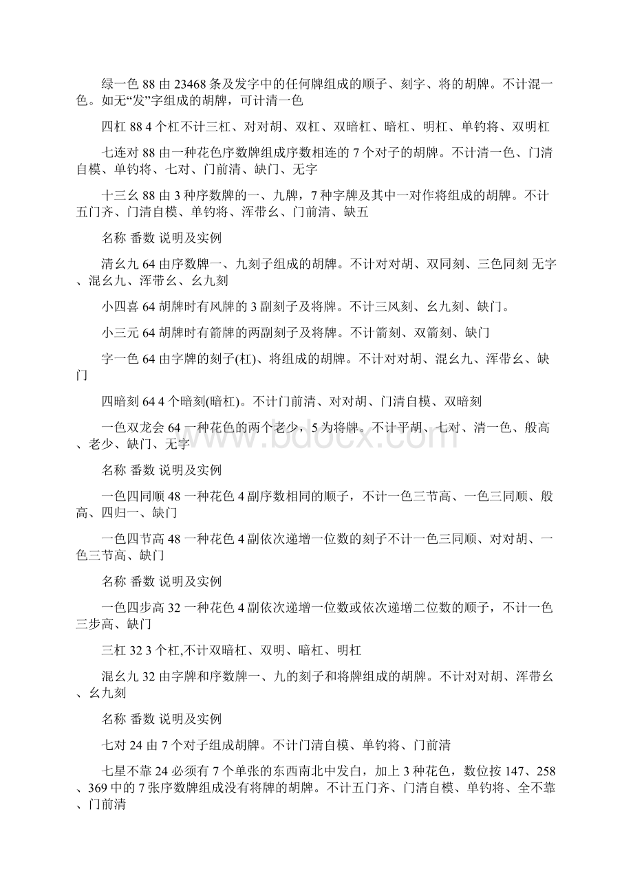 麻将番数计算全部番型.docx_第2页