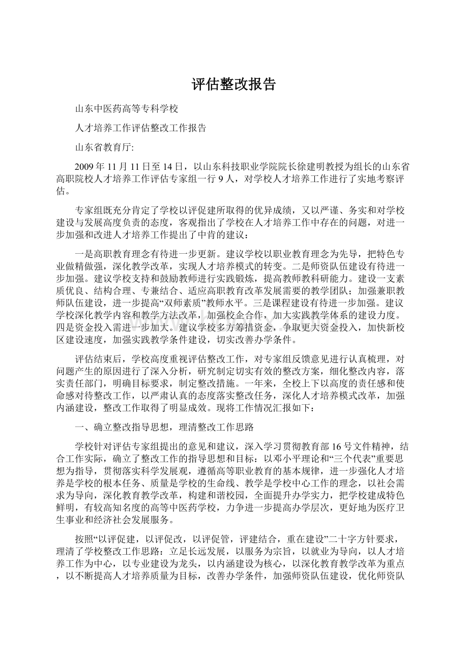 评估整改报告文档格式.docx_第1页