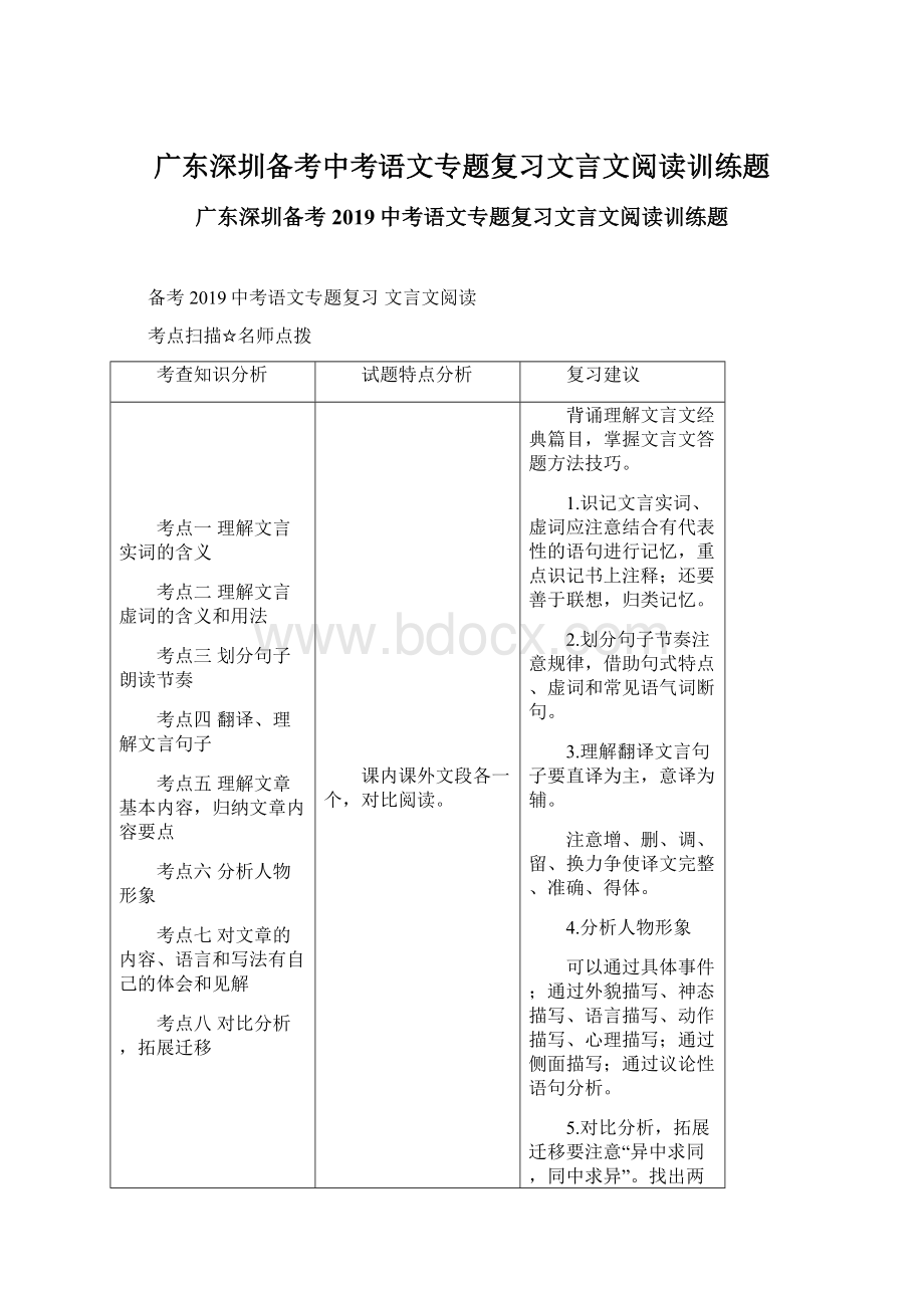 广东深圳备考中考语文专题复习文言文阅读训练题文档格式.docx_第1页