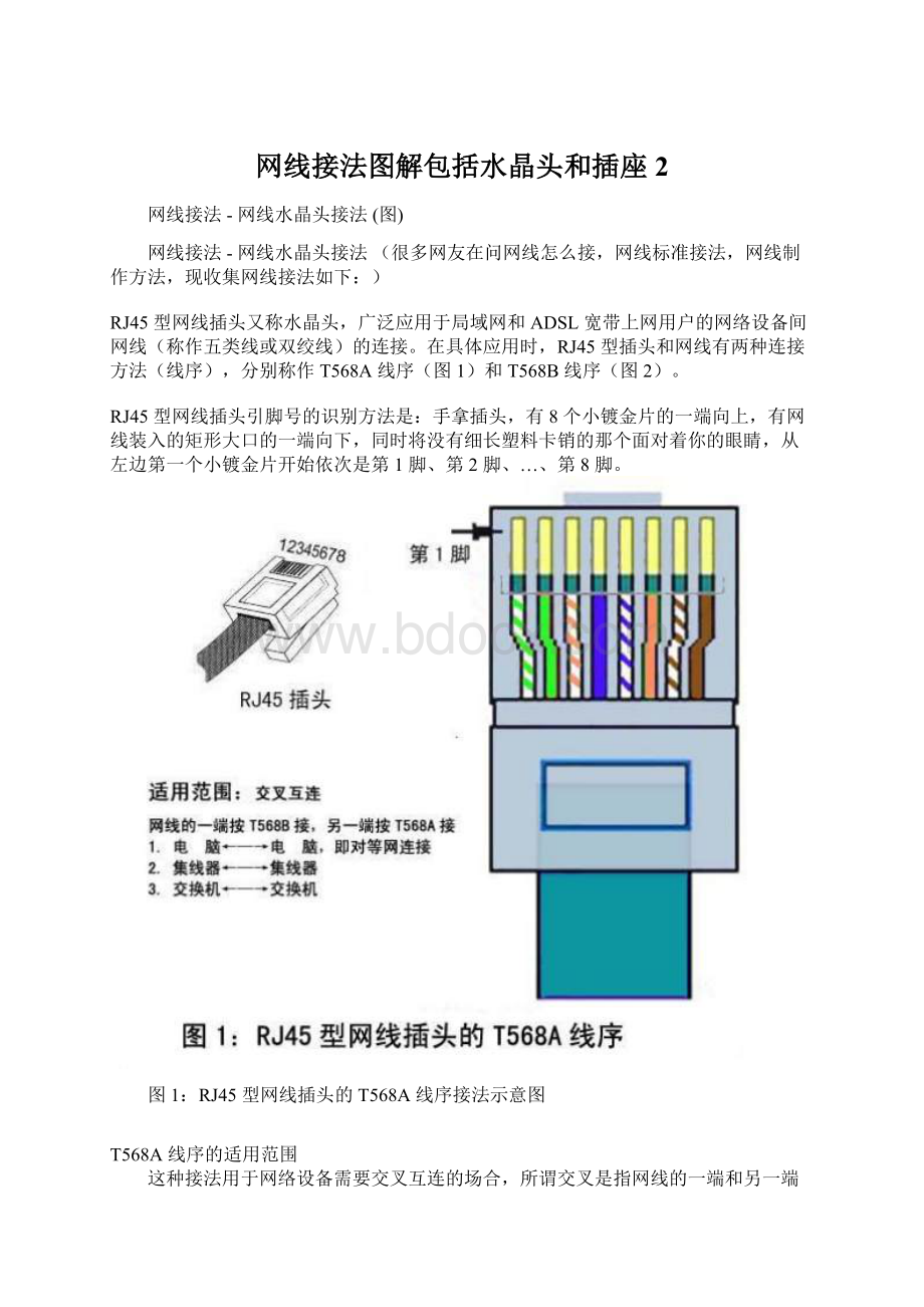 网线接法图解包括水晶头和插座 2.docx_第1页