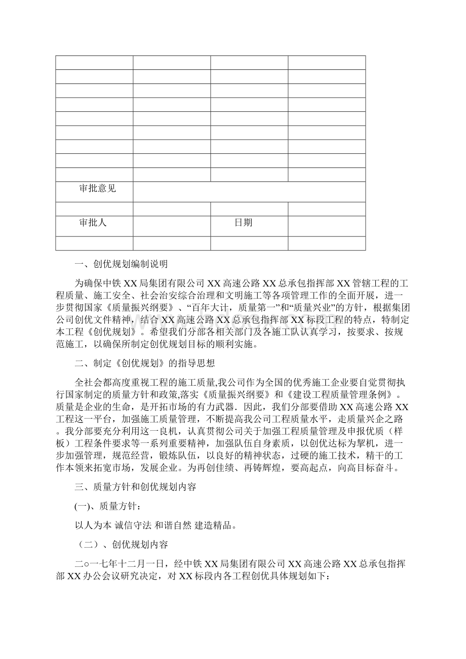 XX高速公路创优规划实施方案Word文档下载推荐.docx_第2页