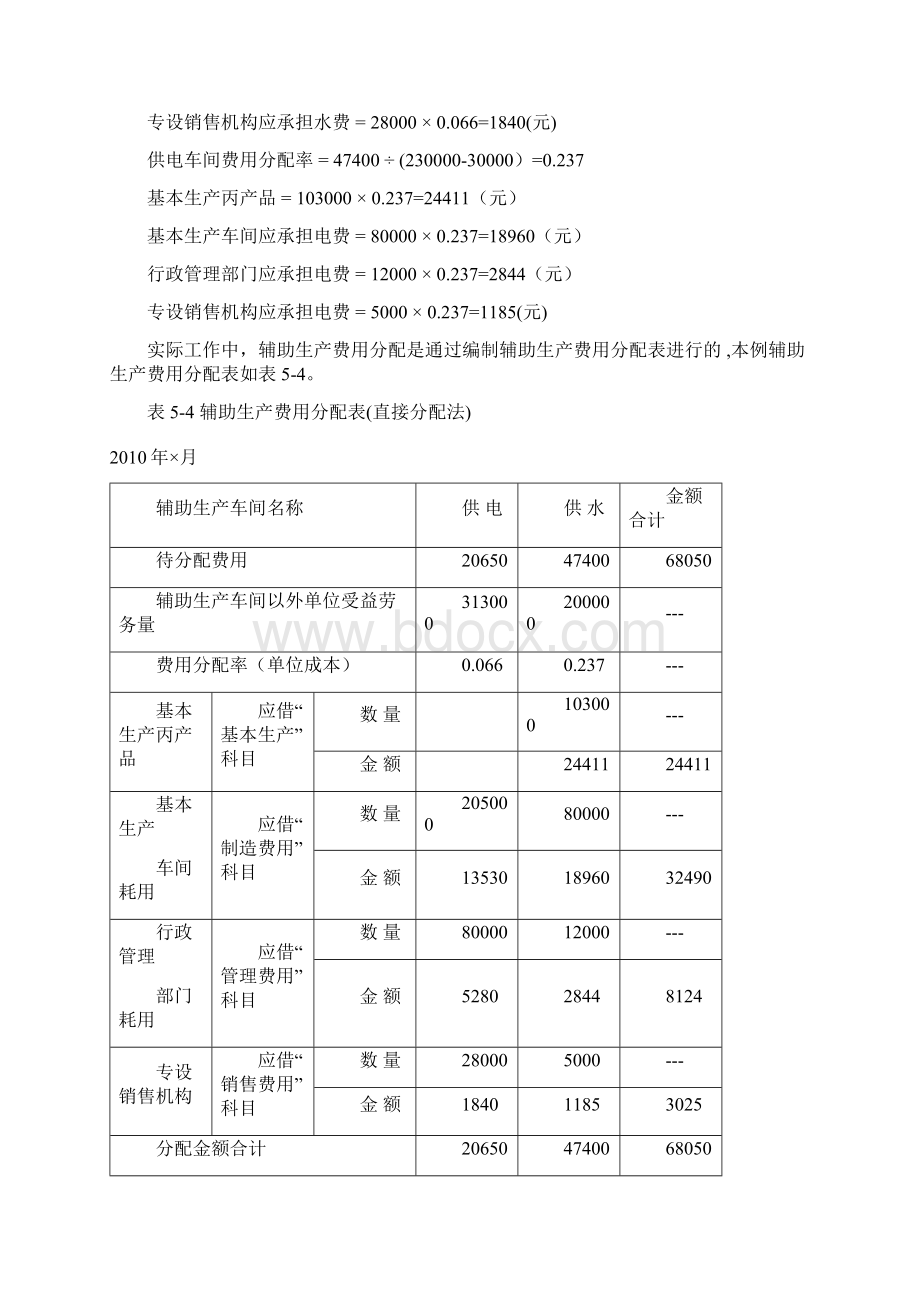 辅助生产成本分配例题资料.docx_第2页