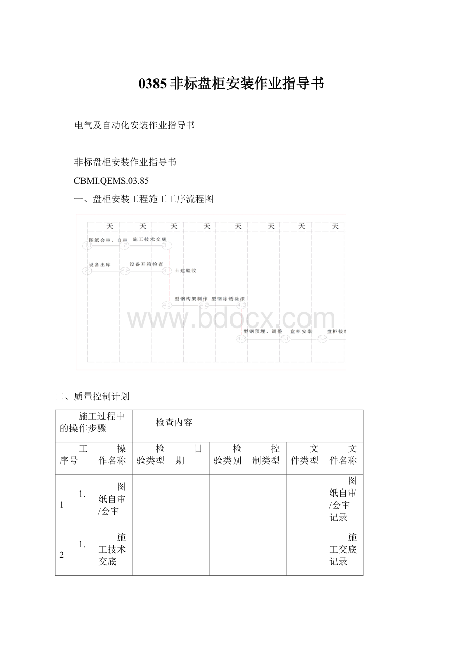 0385非标盘柜安装作业指导书.docx