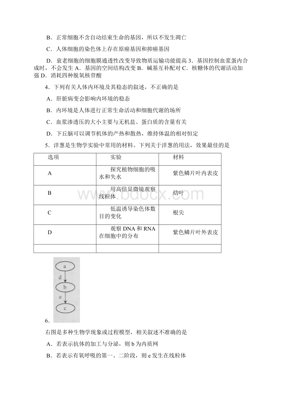 最新云南省届高三第二次高中毕业生复习统一检测理科综合试题版1Word文档格式.docx_第2页